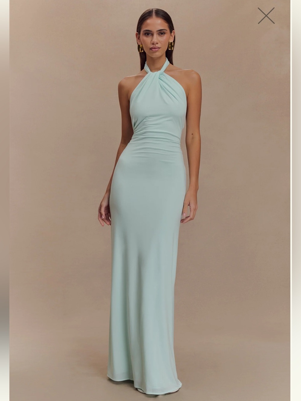 Meshki Elyna Slinky Halter Maxi Dress